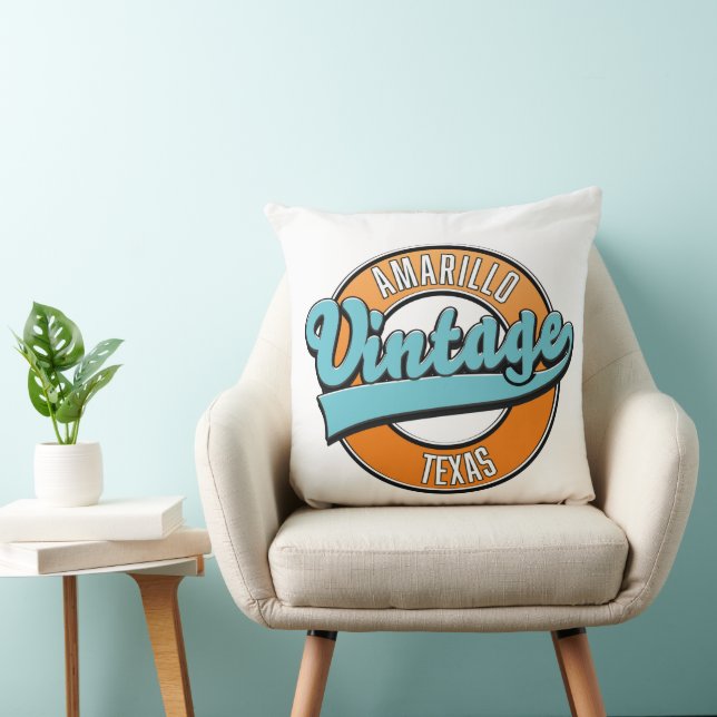 Coussin Le logo rétro de The Bahamas Backpacker World Trav (Chaise)
