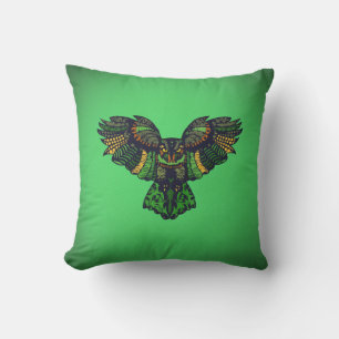 Coussin Le majestic Emerald Owl