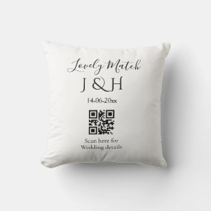 Coussin Le mariage du nom du couple ajoutez détail du scan
