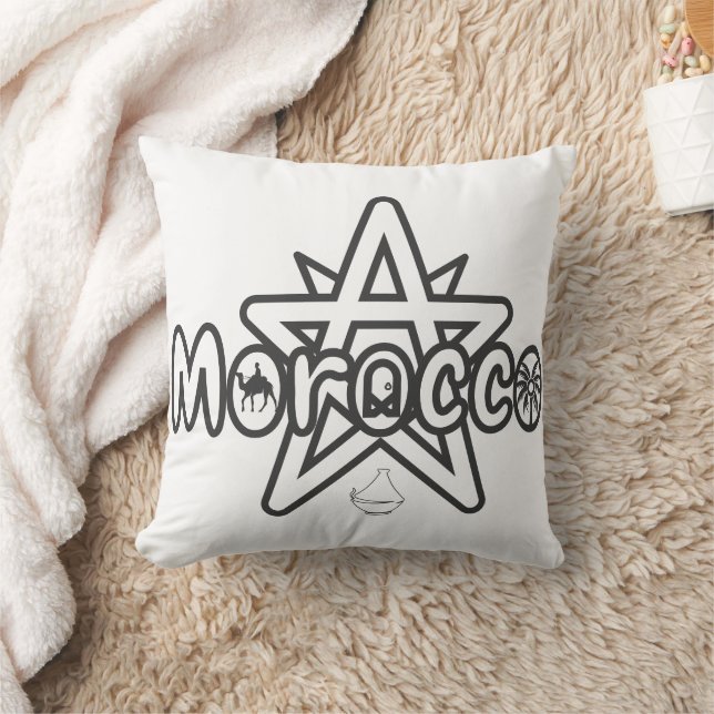 Coussin Le Maroc est une tradition couronnée, ses portes a (Couverture)
