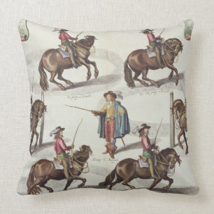 Coussin Le marquis de Newcastle donnant à capitaine Mazin