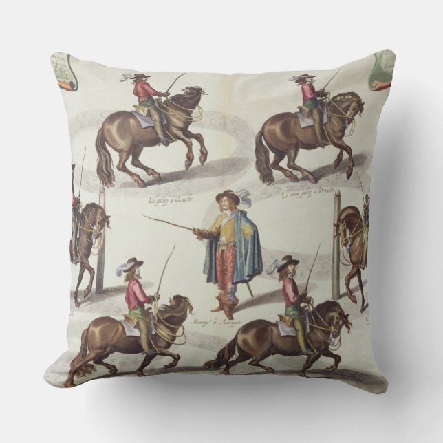 Coussin Le marquis de Newcastle donnant à capitaine Mazin (Recto)