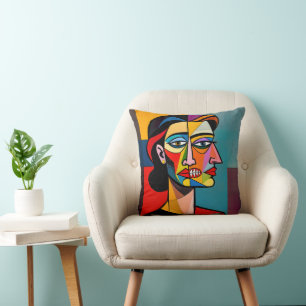 Coussin Le Masque et le Monstre - Portrait d'un Trompeur
