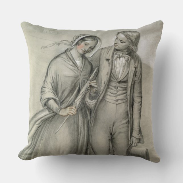 Coussin Le matin de mariage - le départ, c.1846 (Recto)