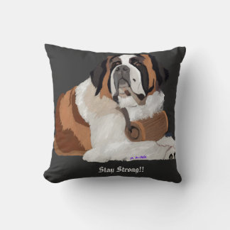 Coussin Le meilleur ami de l'homme, St. Bernard Reste fort