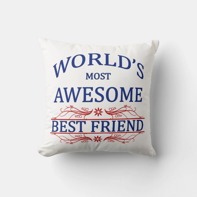 Coussin Le meilleur ami le plus impressionnant du monde (Recto)