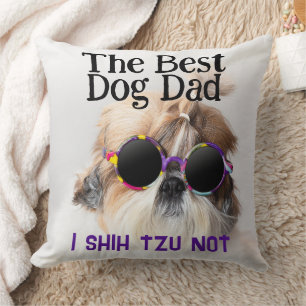 Coussin Le meilleur chien papa Shih Tzu Pas de Fête des pè
