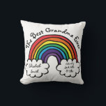 Coussin Le Meilleur grand-mère du Colorful Rainbow<br><div class="desc">Personnalisez-vous pour votre grand-mère, grand-mère, grand-mère, nounou ou nounou pour créer un cadeau unique pour les anniversaires, Noël, la fête de la mère, les baby showers, ou n'importe quel jour vous voulez montrer combien elle signifie pour vous. Une façon parfaite de lui montrer à quel point elle est extraordinaire chaque...</div>