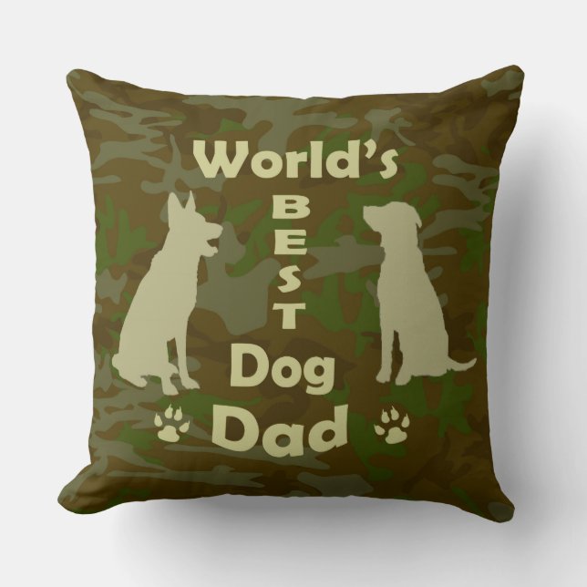 Coussin Le meilleur papa de chien du monde (Recto)