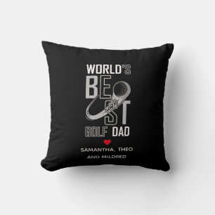 Coussin Le meilleur papa de golf du monde   Cadeaux papa n