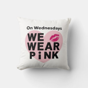 Coussin Le Mercredi Nous Portons Pink Funny Valentine
