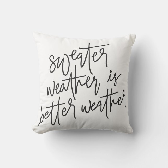 Coussin Le Météo Plus Doux Est Meilleur (Recto)