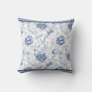 Coussin Le modèle floral Royal Blue Porcelain Vol.1