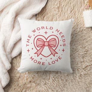Coussin Le monde a besoin de plus de citations d'amour coq
