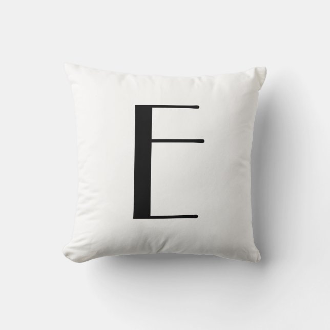 Coussin Le monogramme repose la lettre E (Recto)