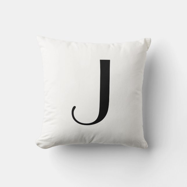 Coussin Le monogramme repose la lettre J (Recto)