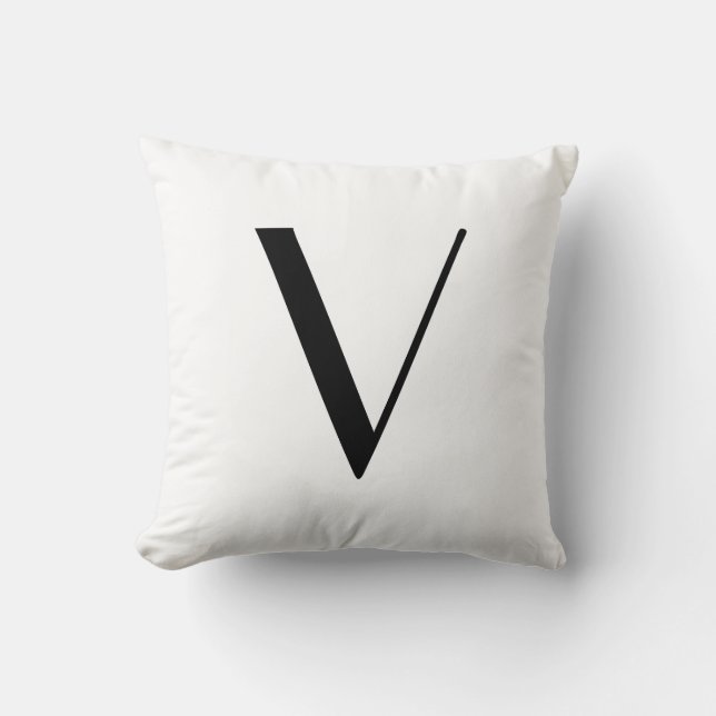 Coussin Le monogramme repose la lettre V (Recto)