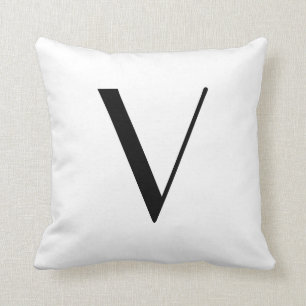 Coussin Le monogramme repose la lettre V