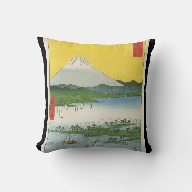 Coussin Le mont Fuji au Japon circa 1800's (Recto)