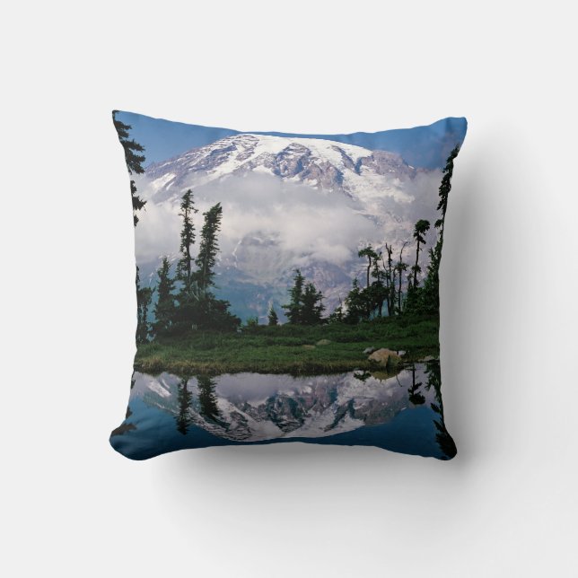 Coussin Le mont Rainier dans une montagne (Recto)