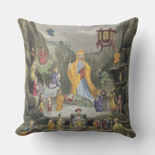 Coussin Le morceau d'autel dans "YUN le temple de Stzoo (Recto)