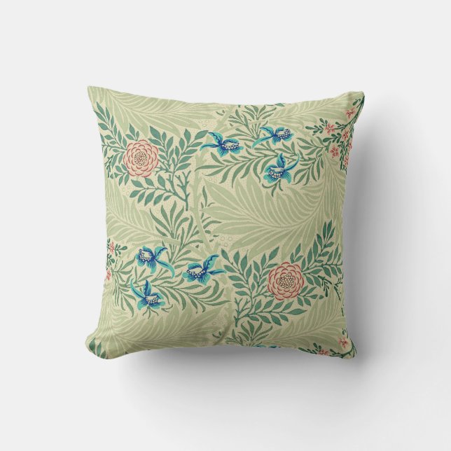 Coussin Le motif célèbre de William Morris Larkspur  (Recto)