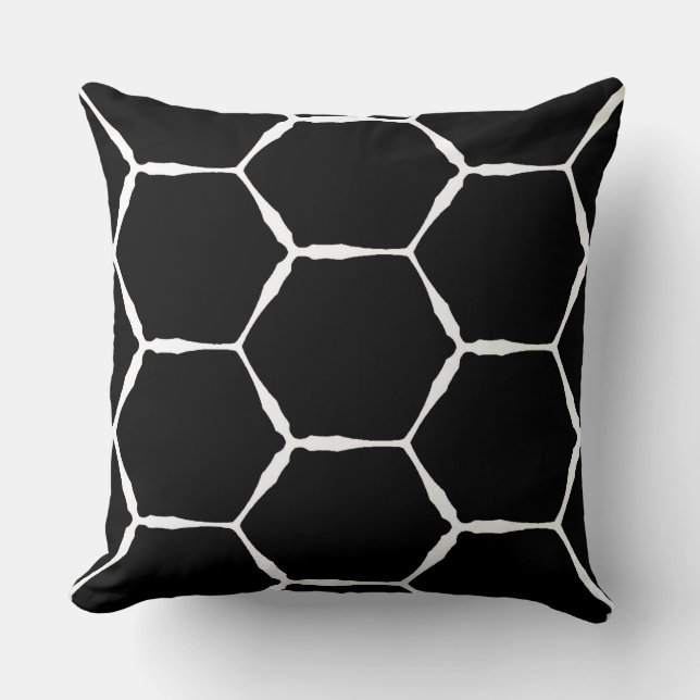 Coussin Le Motif de conception de fils Hexagon blanc (Recto)