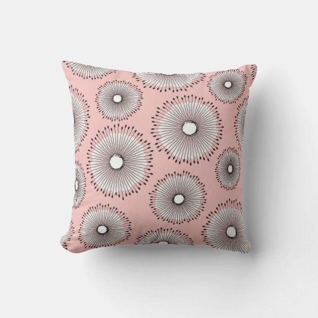 Coussin Le motif de fleur moderne de pissenlit rougissent (Recto)