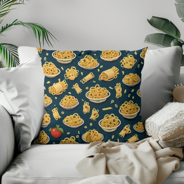 Coussin Le Motif de pâtes fête le Mois National des Pâtes (Créateur téléchargé)