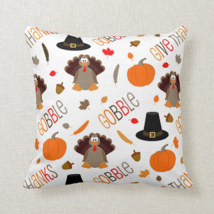 Coussin Le motif mignon de thanksgiving avalent donnent