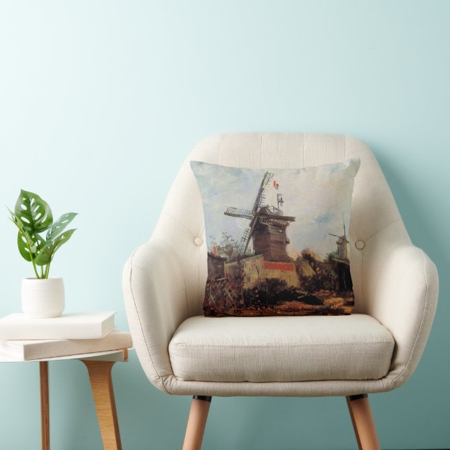 Coussin Le Moulin de Blute Fin par Vincent van Gogh (Chaise)