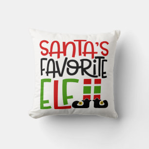 Coussin Le Noël de l'Elfe Préféré du Père Noël, une Fête d
