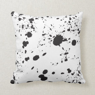 Coussin Le noir a éclaboussé la peinture