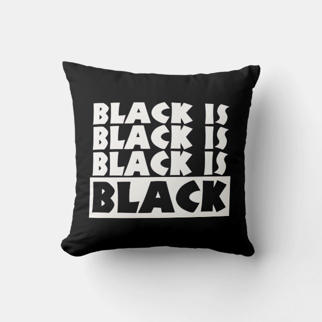 Coussin Le noir est noir (Recto)