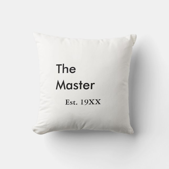 Coussin Le nom de patron est année date homme roi titre (Recto)