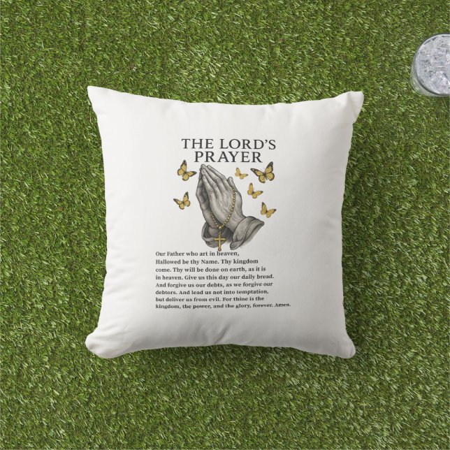 Coussin Le Notre Père  (Herbe)