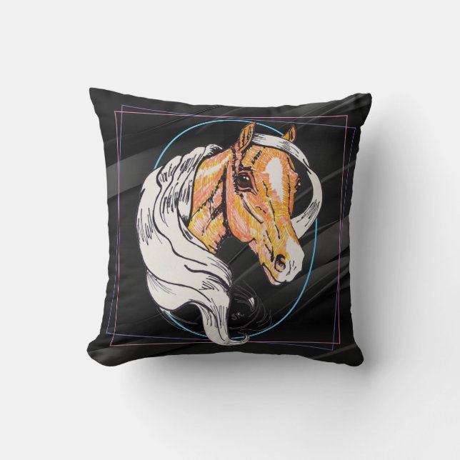 Coussin Le Palomino (tourbillon noir) (Recto)