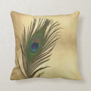 Coussin Le paon vintage de regard fait varier le pas