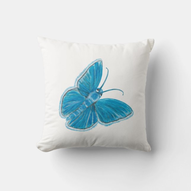 Coussin Le papillon bleu de Chapman (Recto)