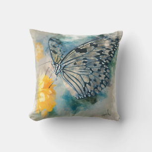 Coussin Le papillon et la fleur