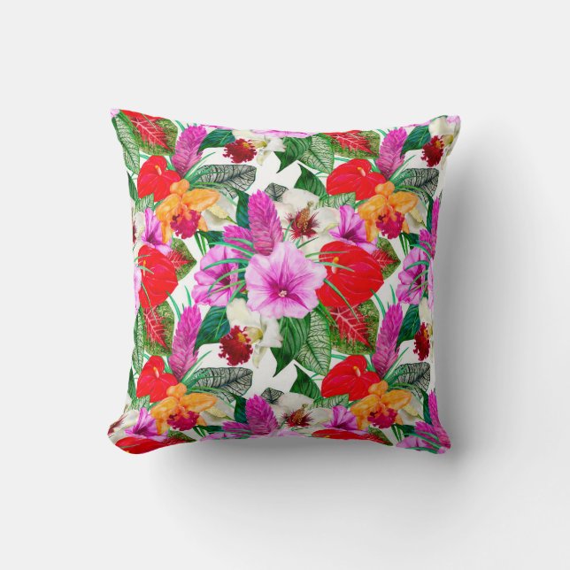 Coussin Le paradis côtier fleurit (Recto)