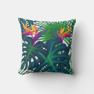 Coussin Le paradis des Feuilles de la jungle tropicale 