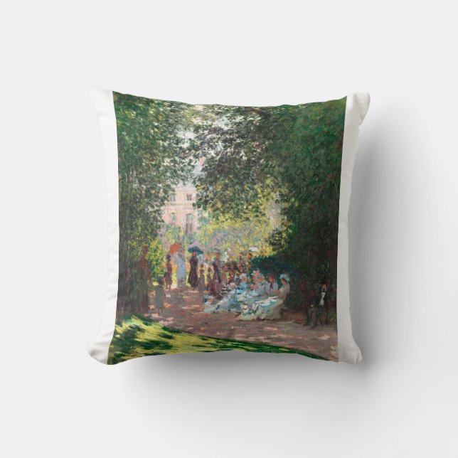 Coussin Le Parc Monseau par Claude Monet (Recto)