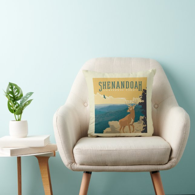 Coussin Le Parc national de Shenandoah | Cerf (Chaise)