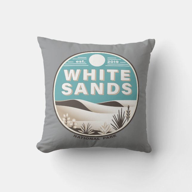 Coussin Le parc national de White Sands (Recto)
