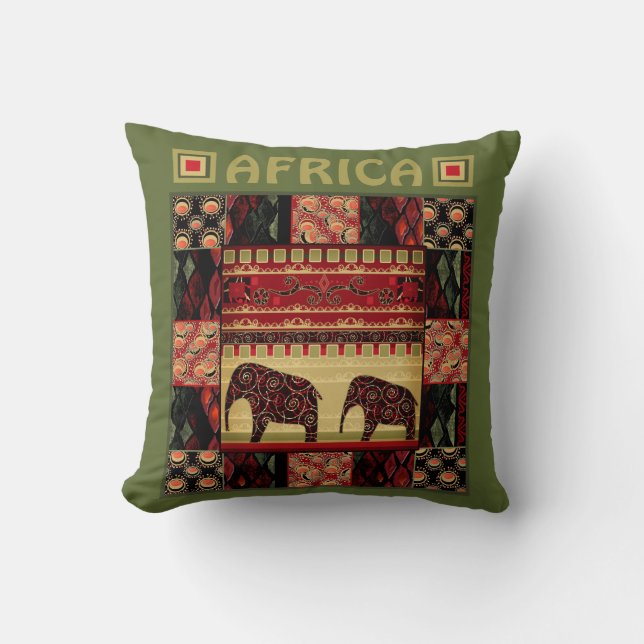 Coussin Le patchwork africain (Recto)
