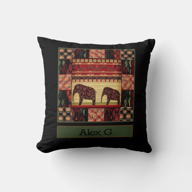 Coussin Le patchwork africain (Recto)