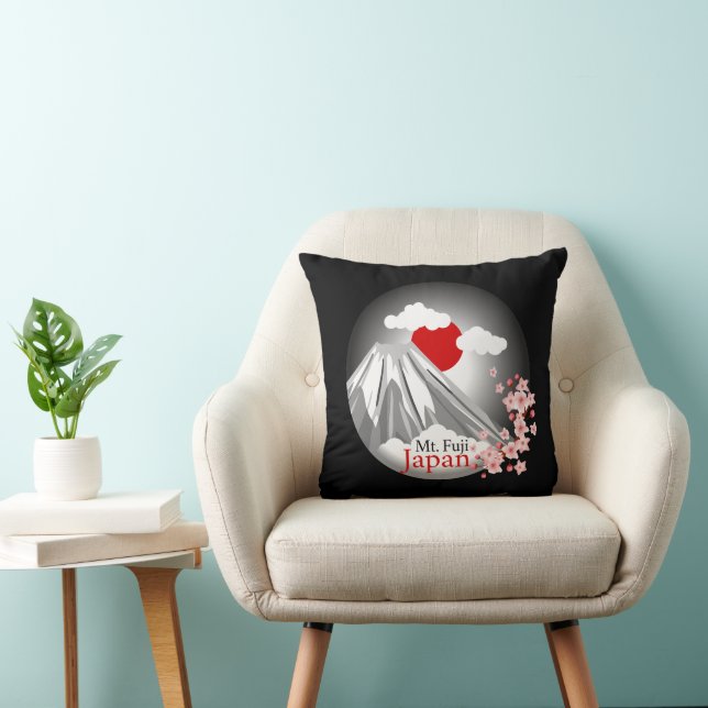 Coussin Le paysage Abstrait du mont Fuji (Chaise)