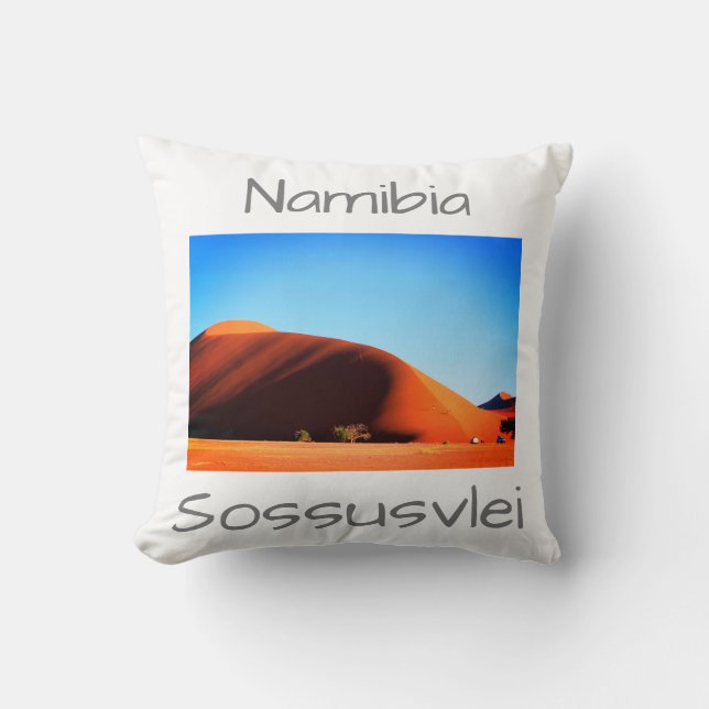 Coussin Le paysage des dunes de sable de Namibie Sossusvle (Recto)