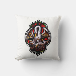 Coussin Le pélican comme symbole chrétien